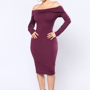 Fashion Nova Chante Off Shoulder Dress